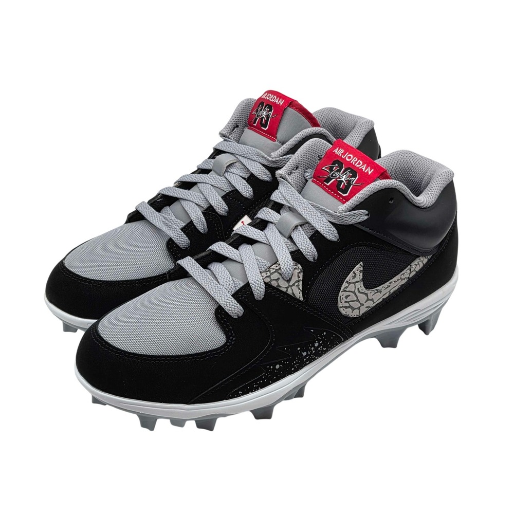 Jordan Stadium 90 Low TD Football‎ Cleats Black Cement Mens 9.5 HQ0210-060 NEW